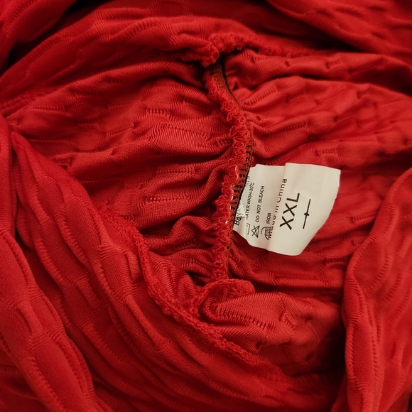 XXL Red Ruched Leggings - Picture 2 of 3